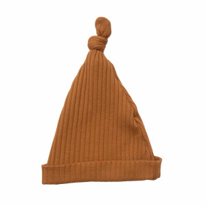 Bonnet bébé naissance jersey camel