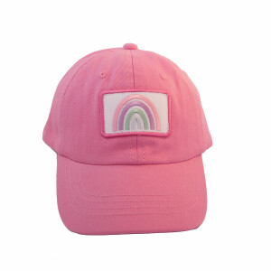 Casquette enfant rose arc en ciel