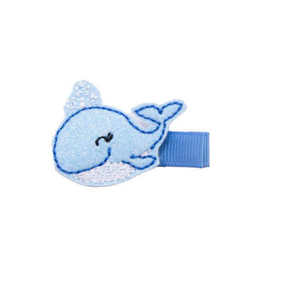 BARRETTE enfant baleine bleue