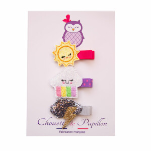 Barrettes anti glisse emotions enfants