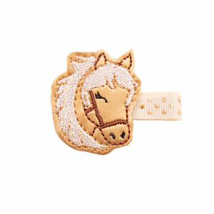 Barrette cheveux cheval or