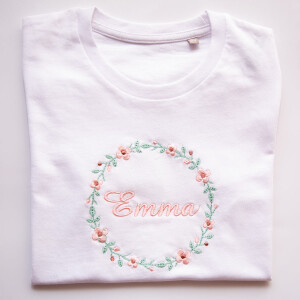 T-shirt fille couronne personnalisée