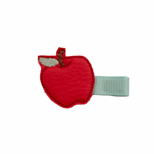 Barrette cheveux pomme rouge