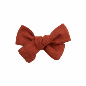 Barrette noeud noué terracotta