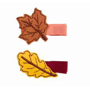 Barrettes cheveux feuilles d’automne
