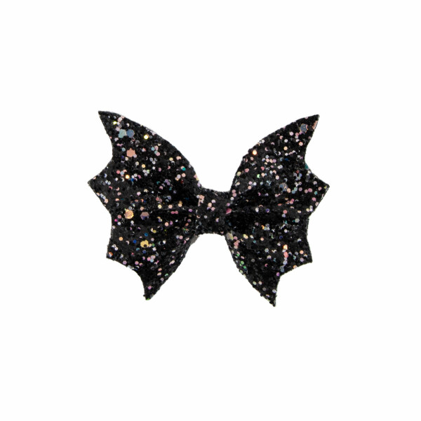 barrette chauve souris noir paillettes