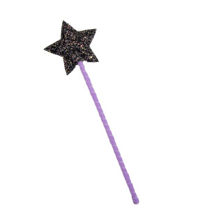 Baguette magique étoile noir/violette