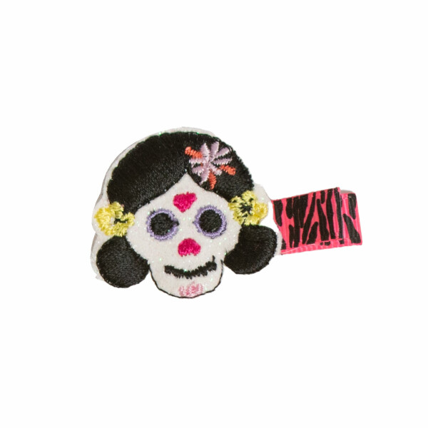 barrette tete de mort fille