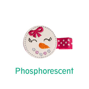 Barrette enfant bonhomme de neige phosphorescent