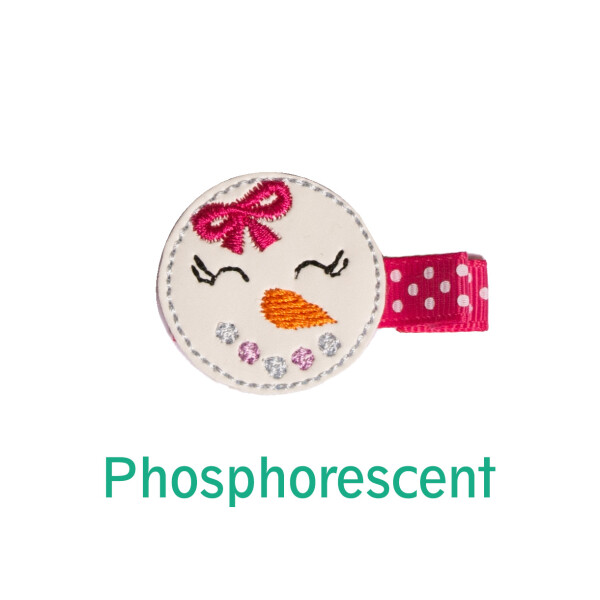 barrette bonhomme de neige phosphorescent