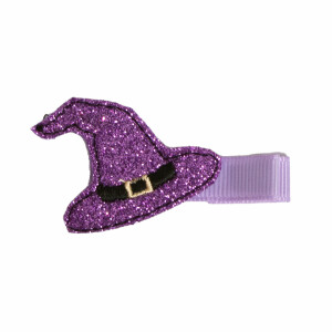 Barrette fille chapeau de sorcière paillettes