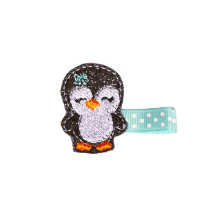 Barrette petit pinguoin paillettes