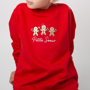 Sweat enfant Noël pain d’épices personnalisé