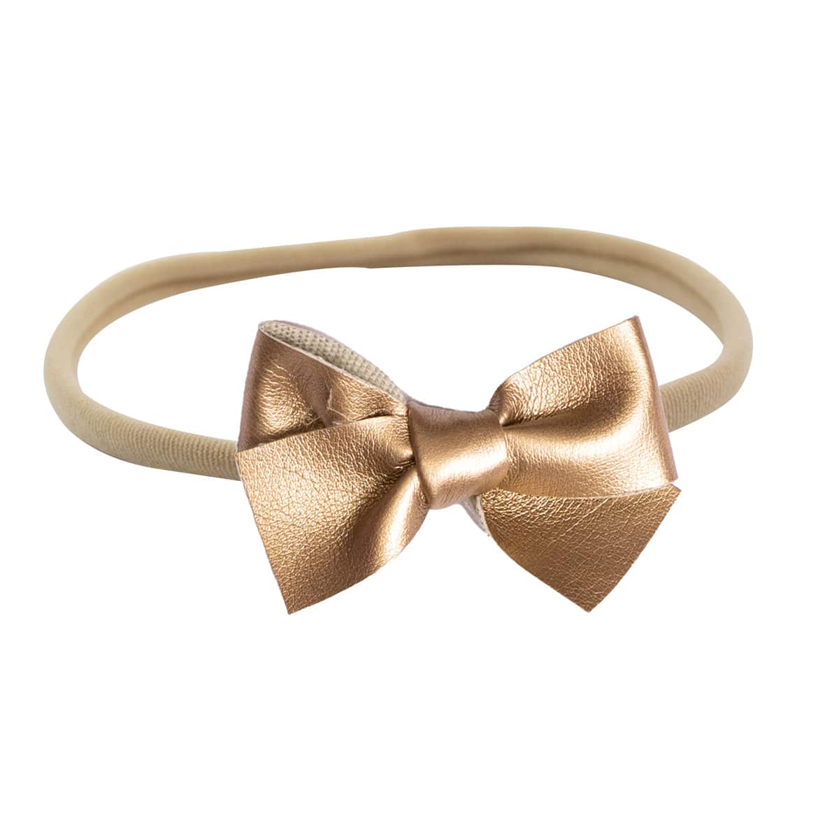 Bandeau bébé noeud doré- Accessoire cheveux fête fille - Maison ème