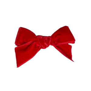 Barrette noeud rouge ruban velours