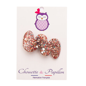 Barrette clic-clac paillettes filles, barrette cheveux anti glisse