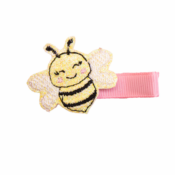 barrette bebe fille abeille jaune
