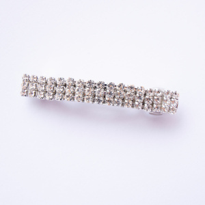 Barrette bijou strass blanc