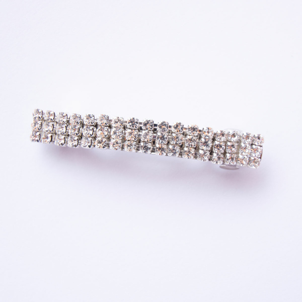 barrette cheveux bijou strass blanc
