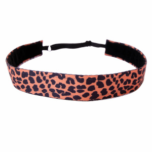 Bandeau anti glisse sport léopard orangé