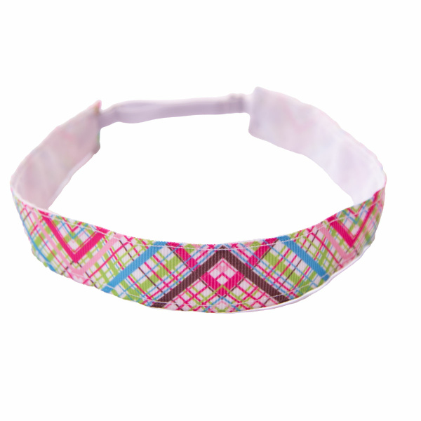 bandeau cheveux anti glisse rayures multicolores