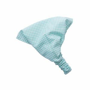 Bandeau fichu enfant vichy vert d’eau