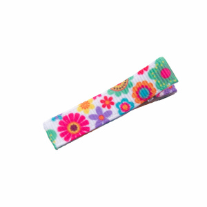 Barrette pince anti-glisse fleurs multicolores