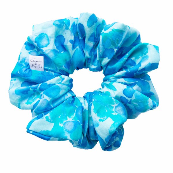 chouchou géant bleu océan xxl femme