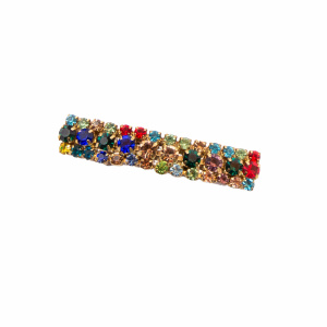 Barrette bijoux cheveux strass multicolores
