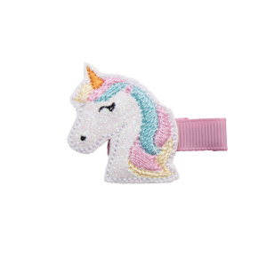 Barrette licorne multicolore