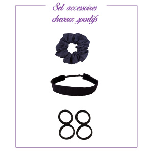 Set accessoires cheveux sportifs.