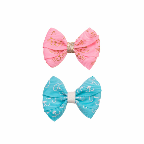 Barrette noeud duo chien chat