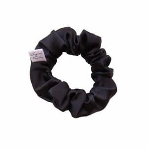 Chouchou cheveux soie noir
