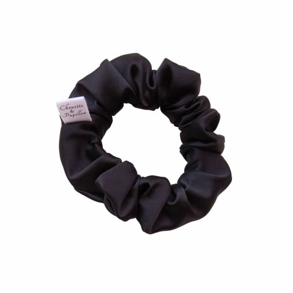 chouchou cheveux soie noir