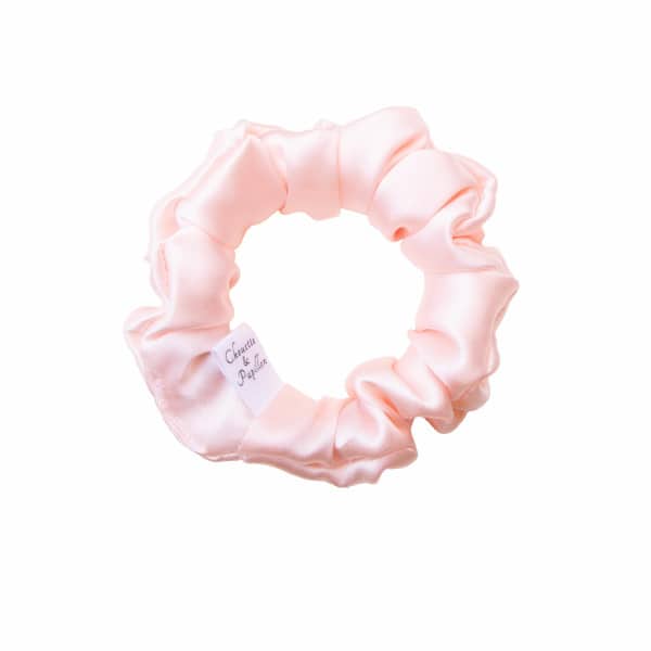 chouchou soie rose