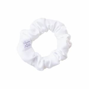 Chouchou satin blanc cassé