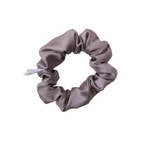 Chouchou satin marron glacé