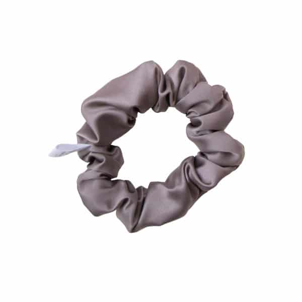 chouchou marron glace satin