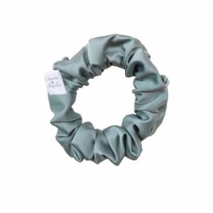 Chouchou satin vert sauge