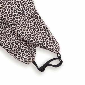Bandeau réglable en jersey – Léopard beige et noir