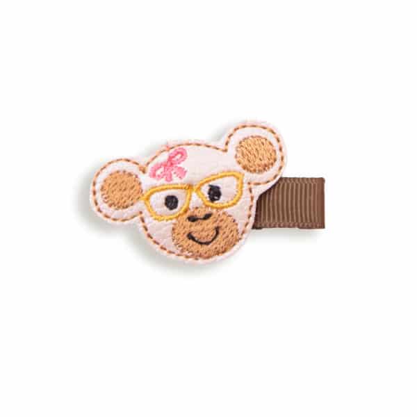barrette bebe fille singe rigolo