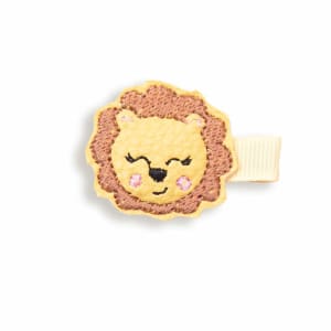 Barrette enfant Petite lionne brodée