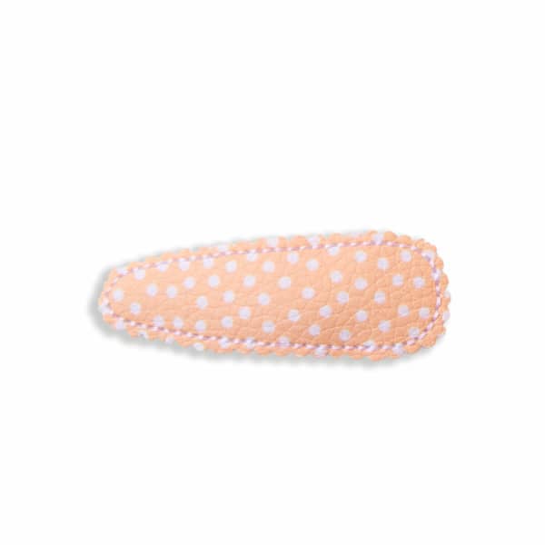 barrette clic clac cheveux simili cuir