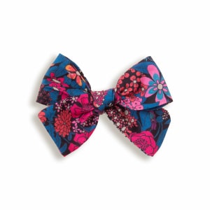 Barrette nœud Liberty Ciara – tissu fleuri tropical