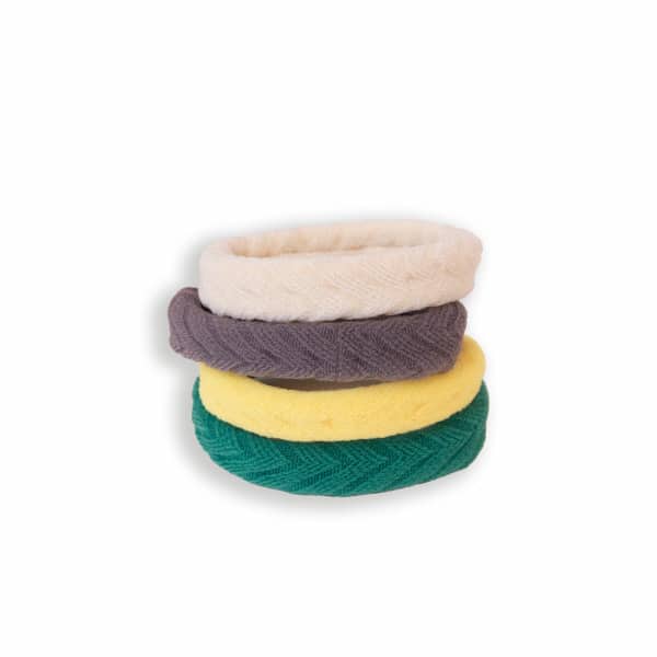 élastiques cheveux femme beige vert