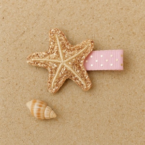 Barrette Enfant Étoile de Mer Or Paillettes Anti-Glisse