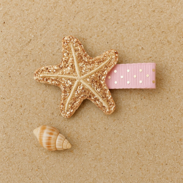 BARRETTE-cheveux-etoile-de-mer-d-ete