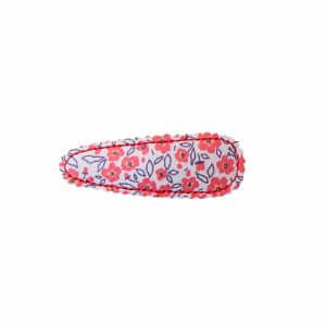 Barrette Clic Clac Enfant Imprimée Fleurs Rouges – Anti-Glisse