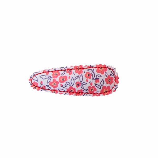 barrette fille clic clac anti glisse fleurs rouge
