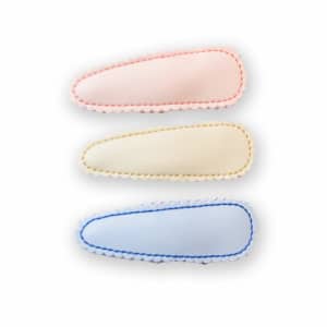 Barrettes clic clac anti-glisse fille – simili cuir pastel